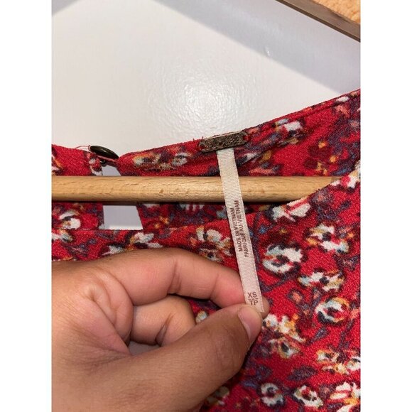 Free People Say Hello Mini Dress in Daysi print size XS Bohemian boho - Picture 5 of 8